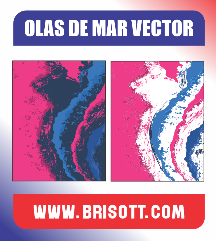 Recuadro OLAS DE MAR VECTOR